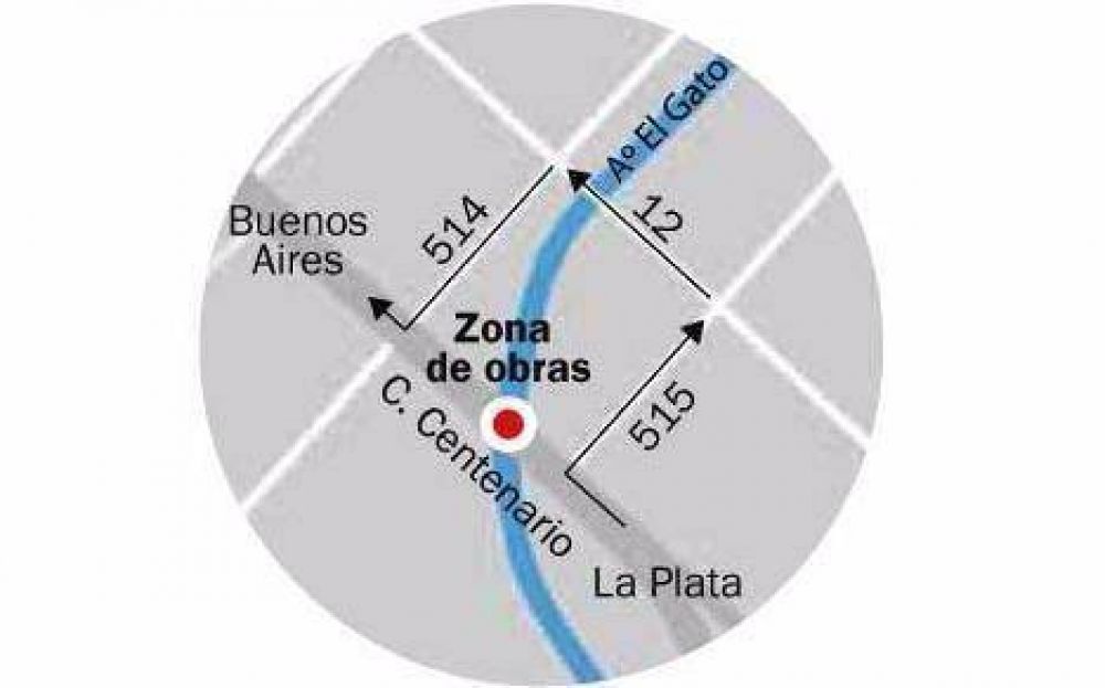 M�s desv�os en el Centenario por obras hidr�ulicas
