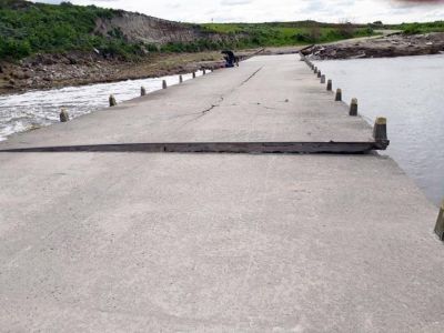 Puente La Balsa cerrado por peligro de derrumbe