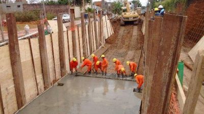Ya se ejecut� el 60% de la obra de entubado del colector principal El Sable en Santa Fe