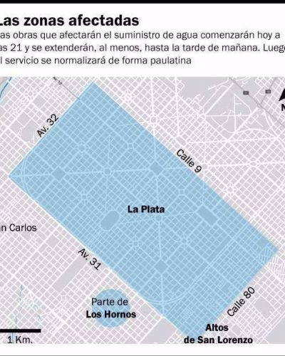 Por trabajos en un acueducto faltar� agua en media ciudad y aconsejan acumular reservas