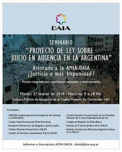 La DAIA organiza el Seminario 