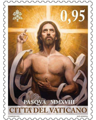 Este es el sello postal del Vaticano para la Pascua 2018