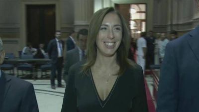 El detr�s de escena del discurso de Mar�a Eugenia Vidal: de los gritos opositores a los cantitos macristas