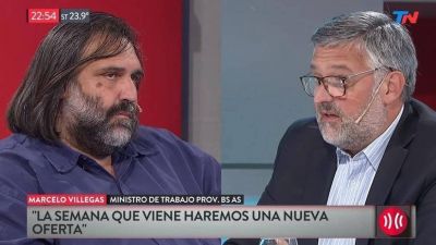 Paro docente: Baradel y un ministro de Mar�a Eugenia Vidal negociaron en televisi�n