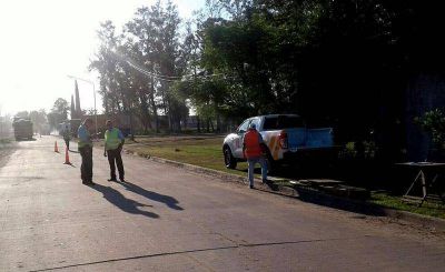Se controla el peso de transportes de carga en zona urbana