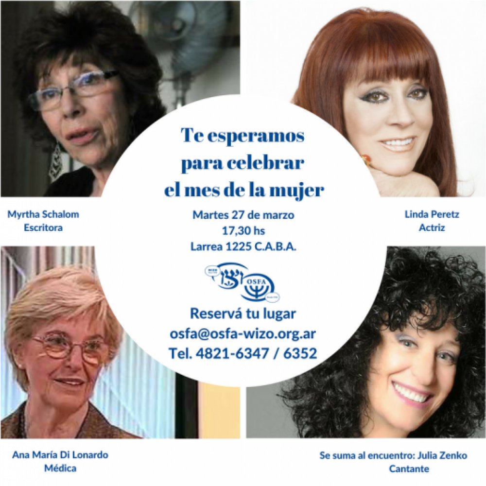 Osfa-Wizo celebrar� el Mes de la Mujer con la presencia de cuatro reconocidas mujeres