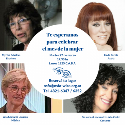 Osfa-Wizo celebrar� el Mes de la Mujer con la presencia de cuatro reconocidas mujeres