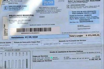 A un hospital p�blico le lleg� una boleta de agua de m�s de $370 mil
