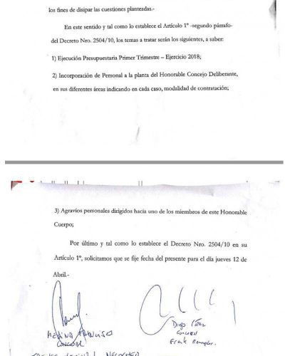 Tratar�n en el HCD la modalidad de contrataci�n y los agravios personales a un concejal entre otros temas