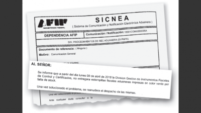 Por falta de estampillas fiscales, no pueden venderse bienes importados
