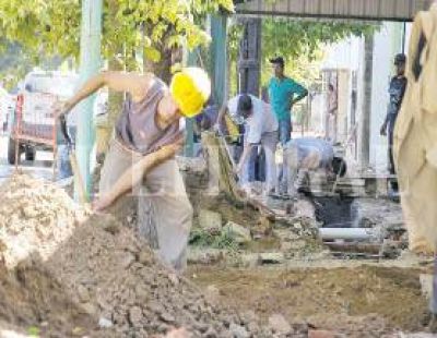Avanza la construcci�n de la red cloacal
