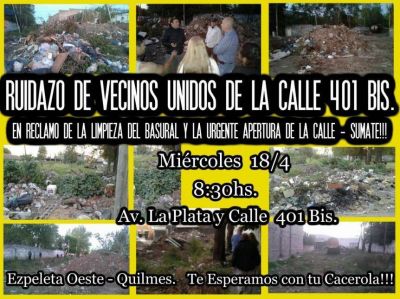 Vecinos de Ezpeleta se autoconvocan para protestar por un basural
