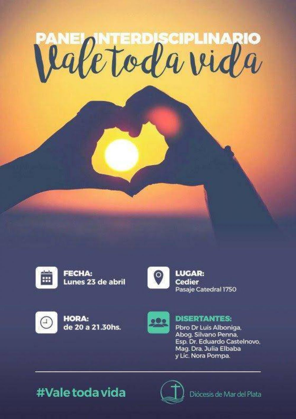 La Iglesia de Mar del Plata organiza un panel interdisciplinario: �Vale toda vida�