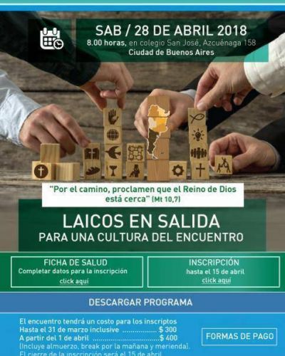 Actividades previstas para el Encuentro de Laicos de la Regi�n Buenos Aires