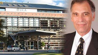 El primer laico en ser rector de la UCA: 