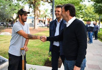 Con elogios mutuos, Sujarchuk y Massa recorrieron obras en Escobar