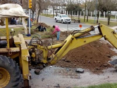 Realizan trabajos para la reconstrucci�n de pluviales y la alimentaci�n de la planta potabilizadora