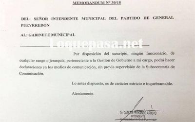 Llamativo impedimento del intendente Arroyo a su gabinete