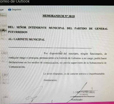 Arroyo restringe el contacto de sus funcionarios con la prensa