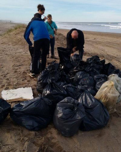 Realizaron una jornada de plogging en Parque Lago y recolectaron m�s de 400 kilos de pl�sticos