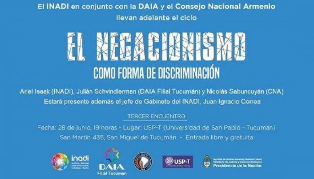 Se realizará un panel sobre el negacionismo como forma de discriminación