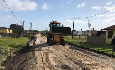 Avances de obra en el plan pluvial del barrio Santa Elena
