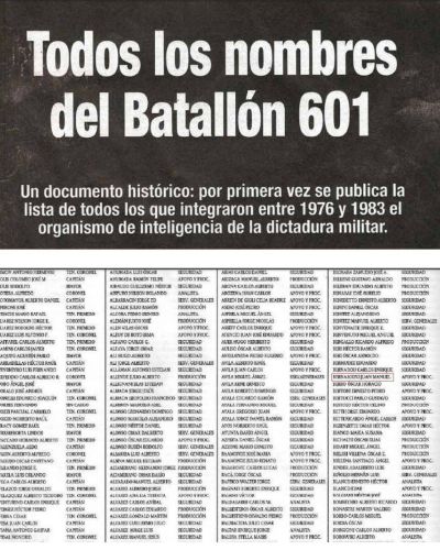 Ex integrante del Batall�n 601 forma parte del entramado electoral de Cavalieri