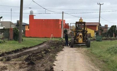 Contin�an los trabajos del Plan de Desag�e Pluvial en Camet Norte