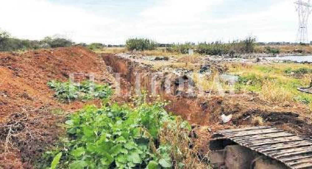 Obras de saneamiento en la zona de la cava
