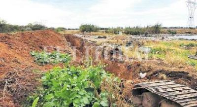 Obras de saneamiento en la zona de la cava
