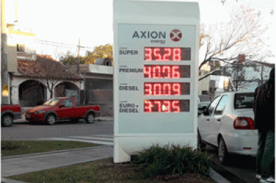 Axion tambi�n actualiz� los precios de sus combustibles en Formosa