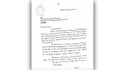 Papa env�a carta al Episcopado chileno y apoya sus decisiones para contrastar abusos