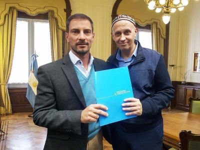 Fabio Barbero con el ministro Sergio Bergman