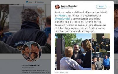 Gustavo Men�ndez se burl� de una mujer que le reclamaba por el estado de las escuelas