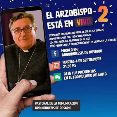 Mons. Mart�n responder� preguntas en vivo, por Facebook