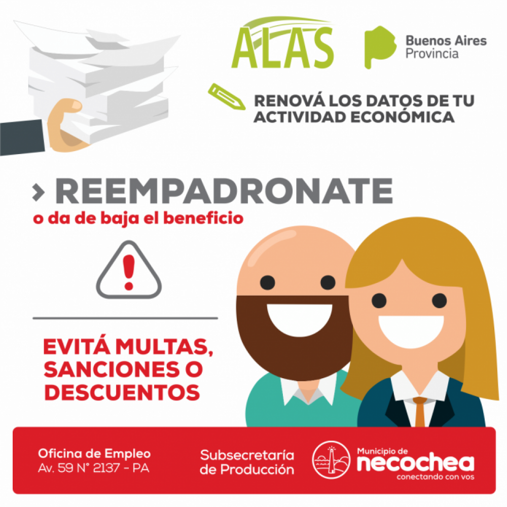 Ley Alas: Se tramita el reempadronamiento en la Oficina de Empleo