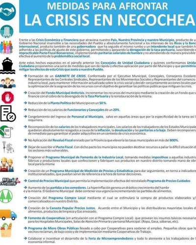 Medidas para afrontar la crisis en Necochea