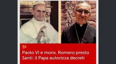 Falta menos de un mes para canonizaci�n de Mons. Romero