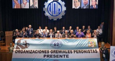 La CGT lanz� sus propias 62 organizaciones y se configura como el brazo sindical del PJ dialoguista