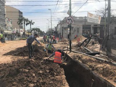 Avanza la construcci�n de nuevo desag�e pluvial en la avenida Rocca