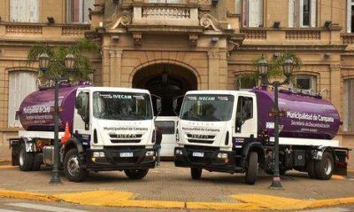 La flota de veh�culos del Municipio sum� dos nuevos camiones regadores