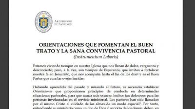 La iglesia chilena prohibi� a los curas besar, abrazar y tocar los genitales de los ni�os