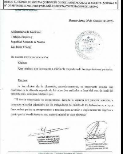 La Bancaria le exige a Triaca la apertura de paritarias a la brevedad
