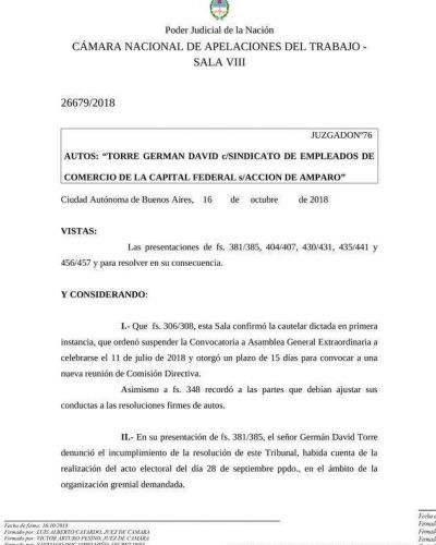 Cavalieri avanz� un casillero en la lucha por quedarse con el gremio y ahora falta la batalla final