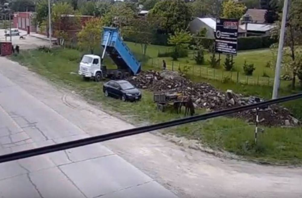 Infraccionaron a un cami�n que arrojaba basura en la calle