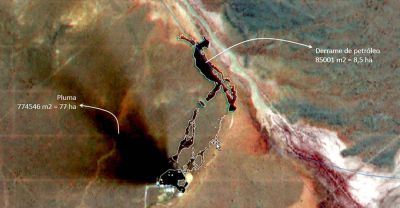 Divulgan imágenes de un enorme derrame de petróleo en Vaca Muerta