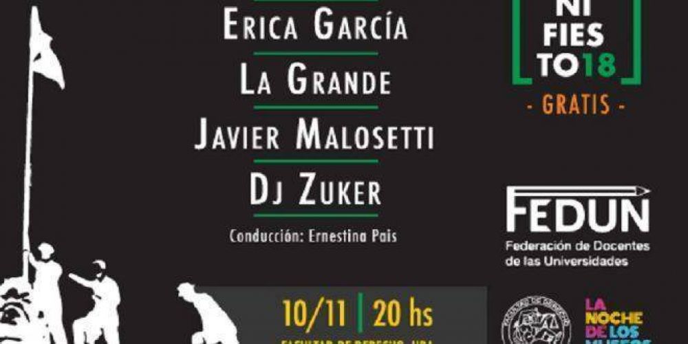 FEDUN recordar la Reforma Universitaria con un festival artstico con Pedro Aznar, Javier Malosetti y rica Garca