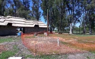 Sistema alternativo de efluentes cloacales: avanza la obra de los ba�os del Parque