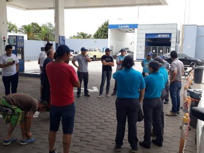 Conflicto laboral en la estaci�n de servicio PAyS