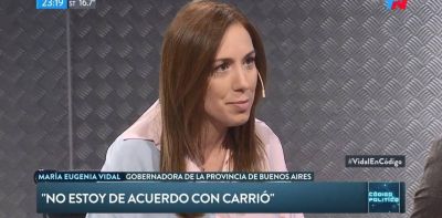 Mar�a Eugenia Vidal no adhiere al protocolo de Patricia Bullrich pero rechaza las cr�ticas de Elisa Carri�